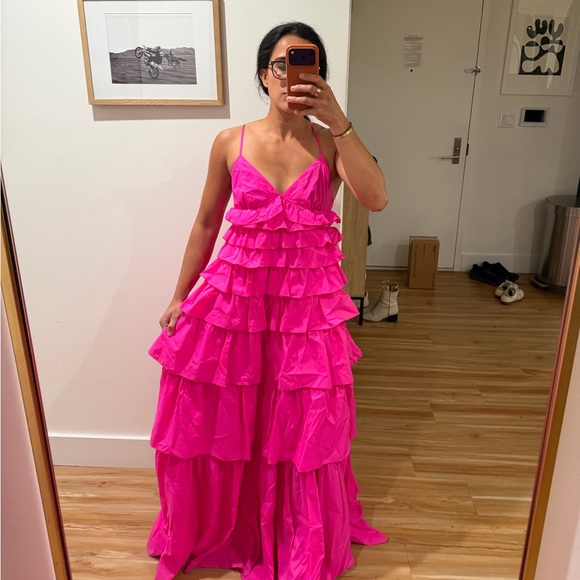 STAUD Riley Tiered Maxi Dress in Bougainville - Picture 5 of 5